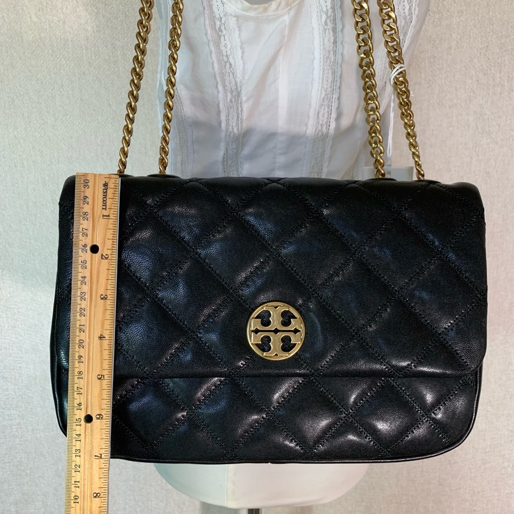 NEW Tory Burch Willa Black Leather Large Convertible Shoulder Bag/Crossbody Bag - Picture 16 of 16
